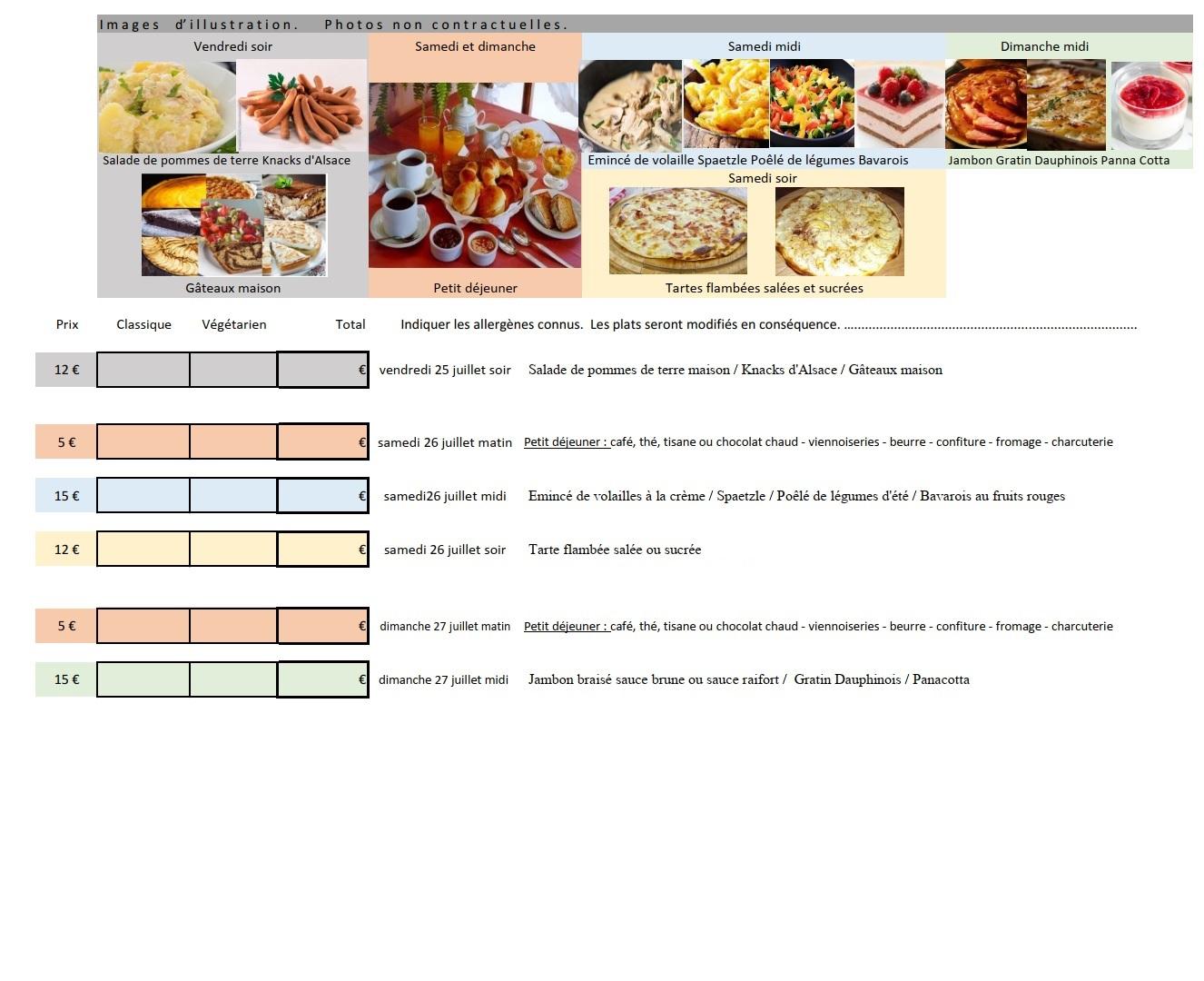 Reservation repas pour site e monsite 2